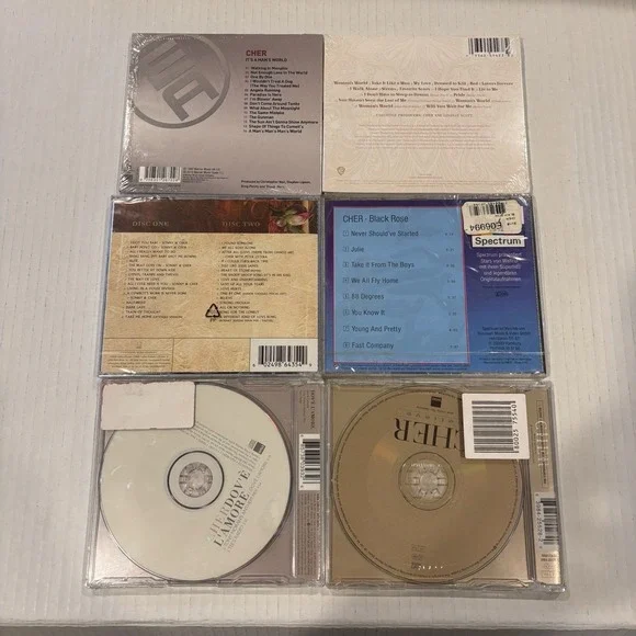 Cher CD Lot 6 SEALED EU IMPORT GERMANY BELIEVE Black Rose GOLD Man's World READ
